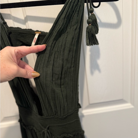 Free People Elegant Hunter Green Maxi Dress Size L - Picture 13 of 16